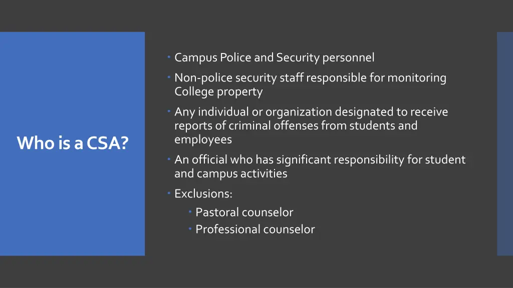 campus police and security personnel non police