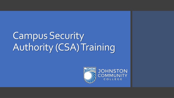 campus security authority csa training