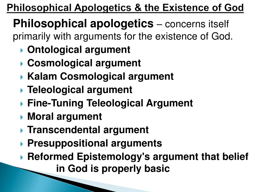 philosophical apologetics concerns itself