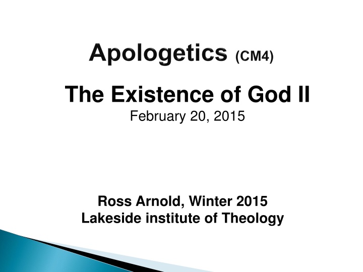 the existence of god ii february 20 2015