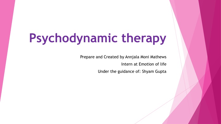 psychodynamic therapy