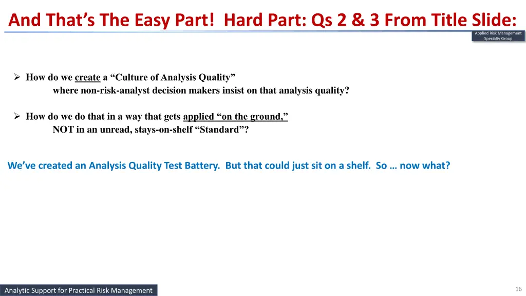 and that s the easy part hard part qs 2 3 from