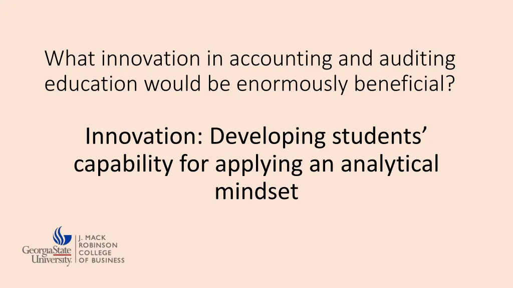 what innovation in accounting and auditing