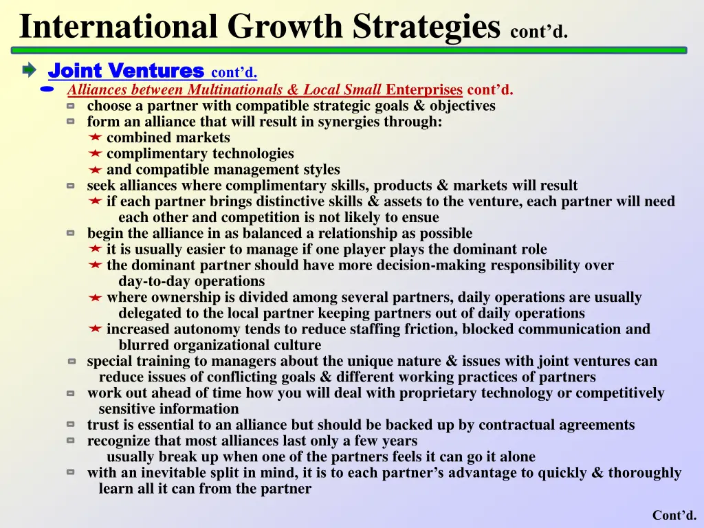 international growth strategies cont d 3