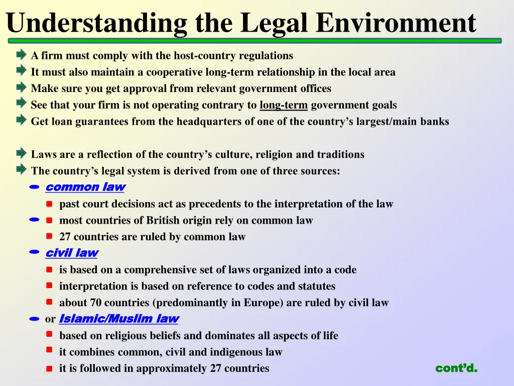 understanding the legal environment