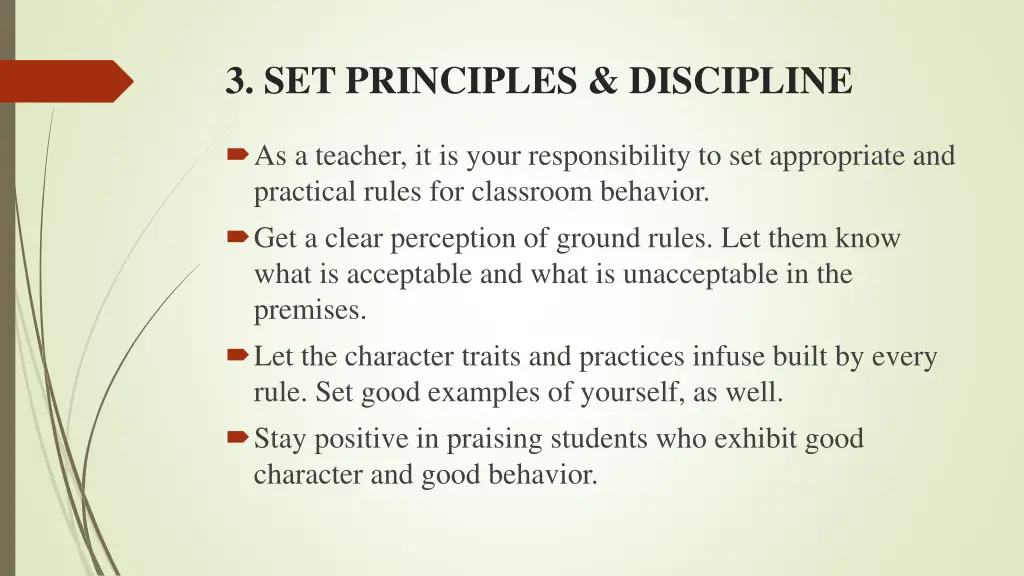 3 set principles discipline