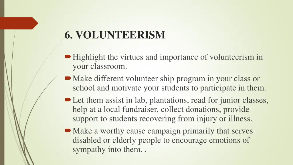 6 volunteerism