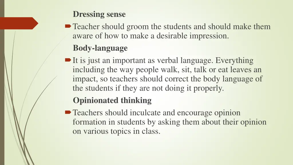 dressing sense teacher should groom the students