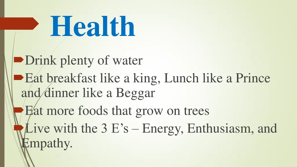 health