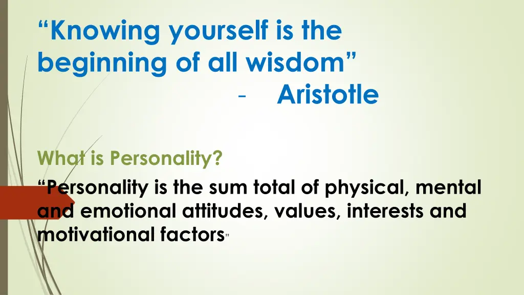 knowing yourself is the beginning of all wisdom