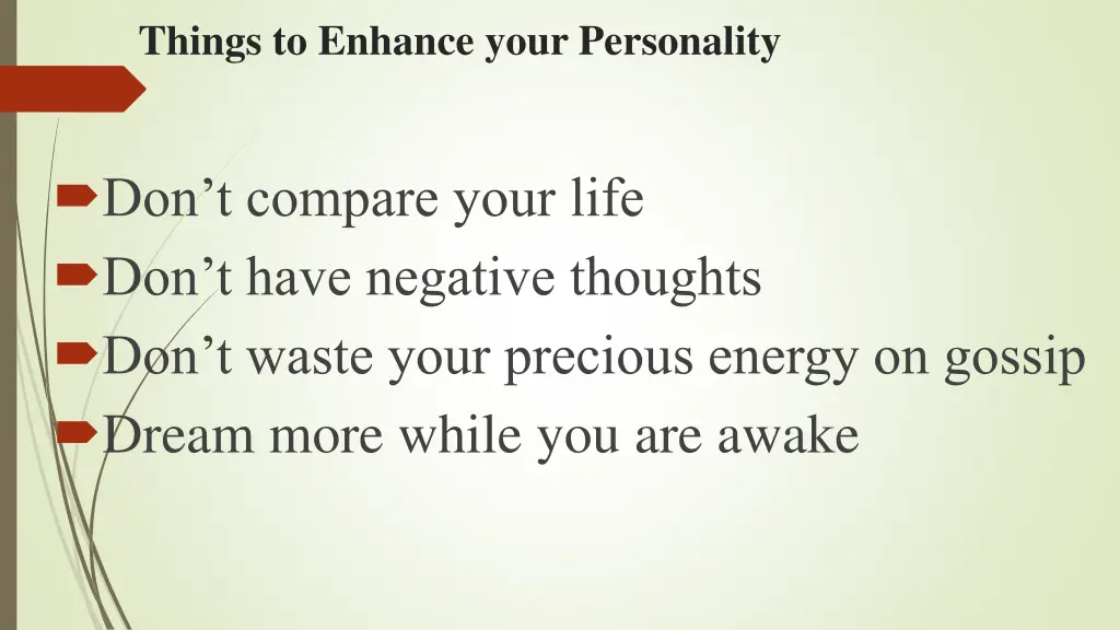 things to enhance your personality