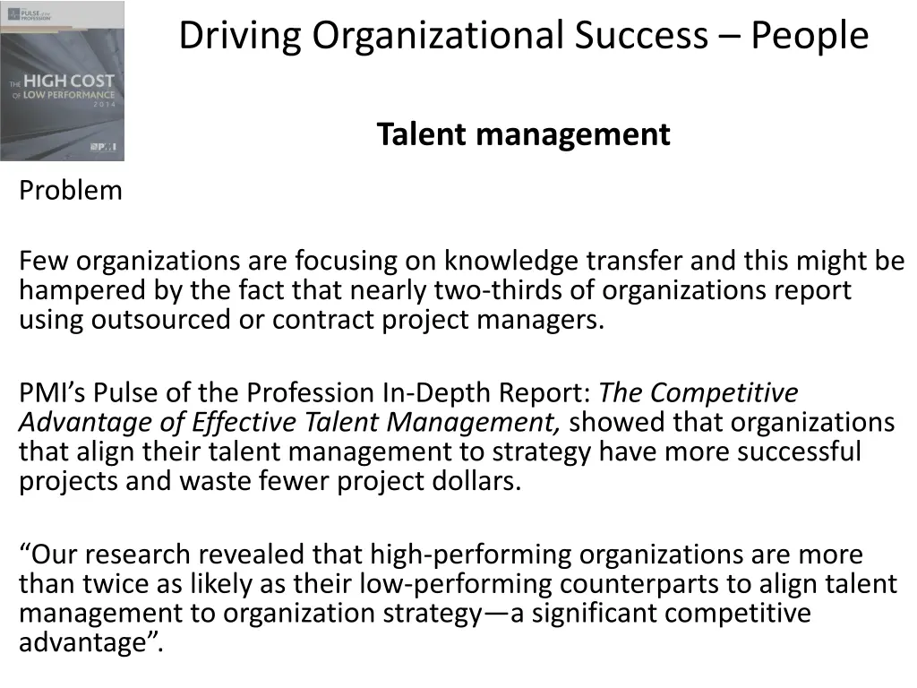 driving organizational success people