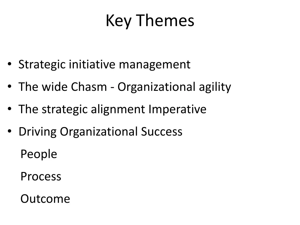 key themes