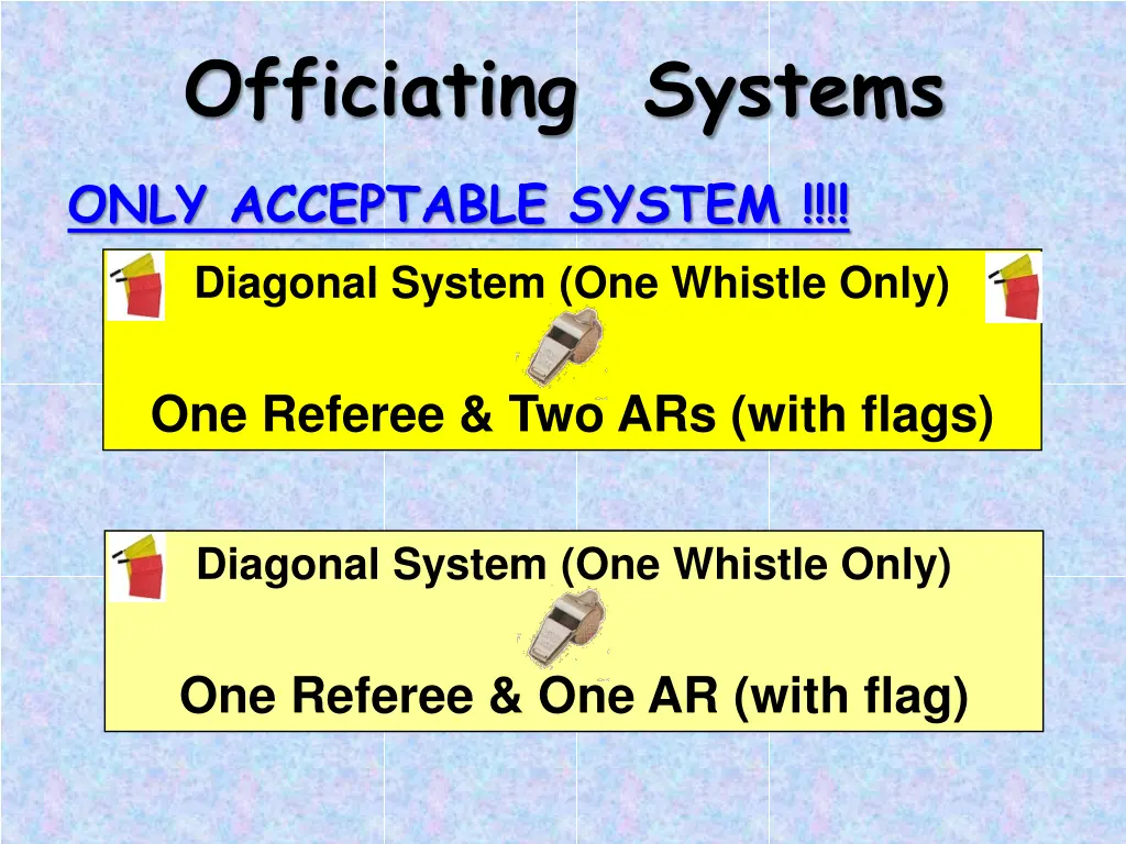 officiating systems