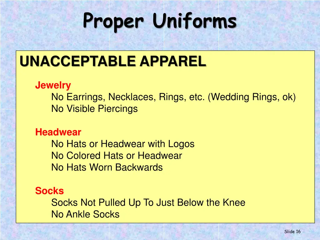 proper uniforms 3