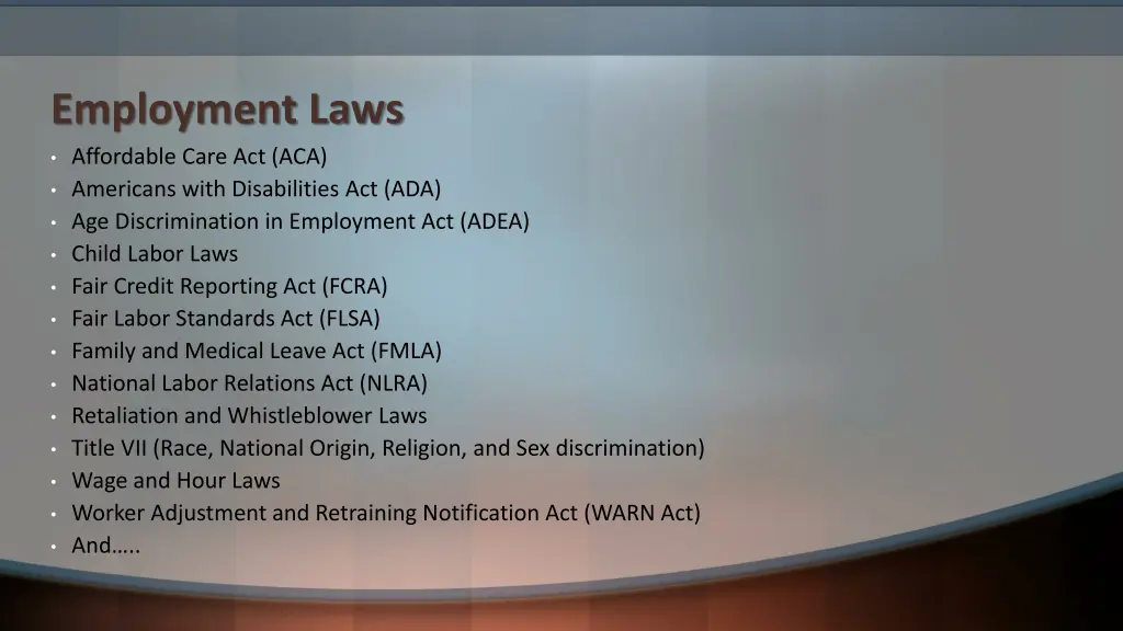 employment laws