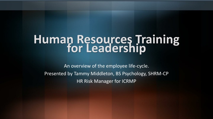 human resources training for leadership