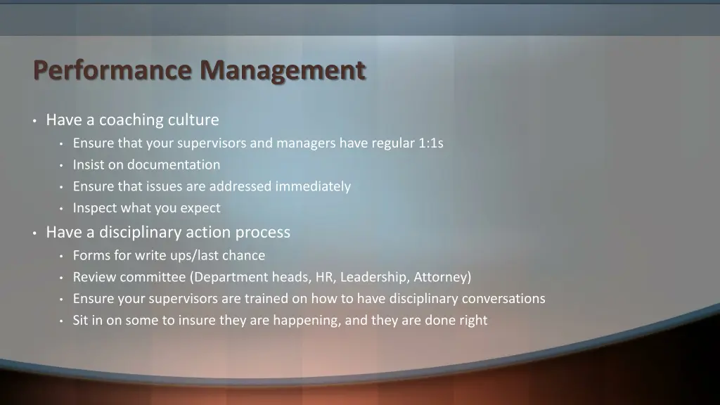 performance management