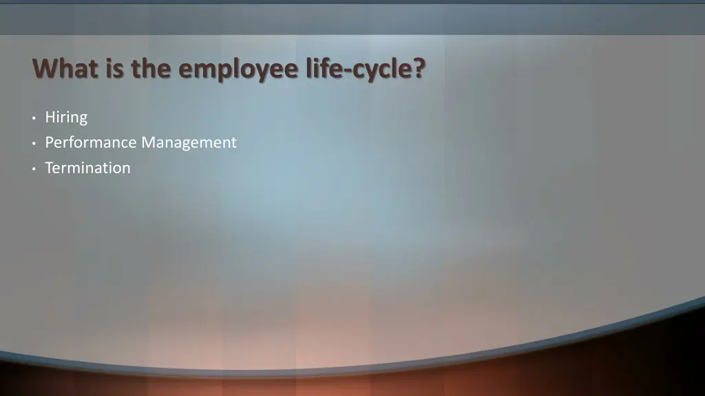 what is the employee life cycle