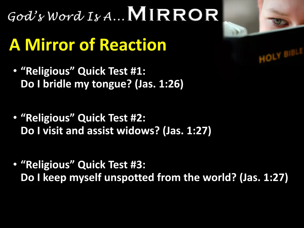 a mirror of reaction