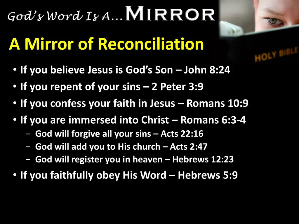 a mirror of reconciliation