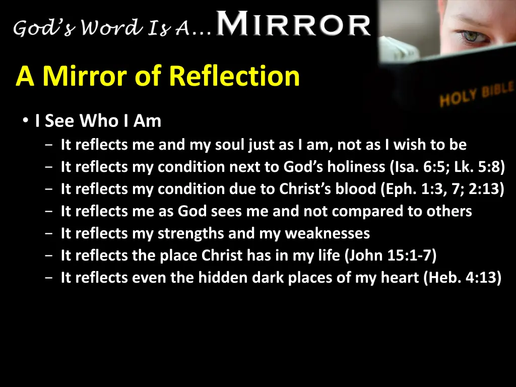 a mirror of reflection