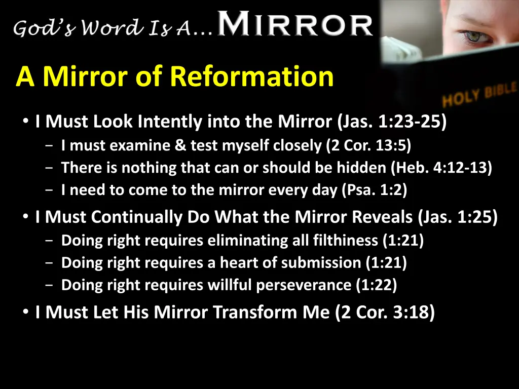 a mirror of reformation