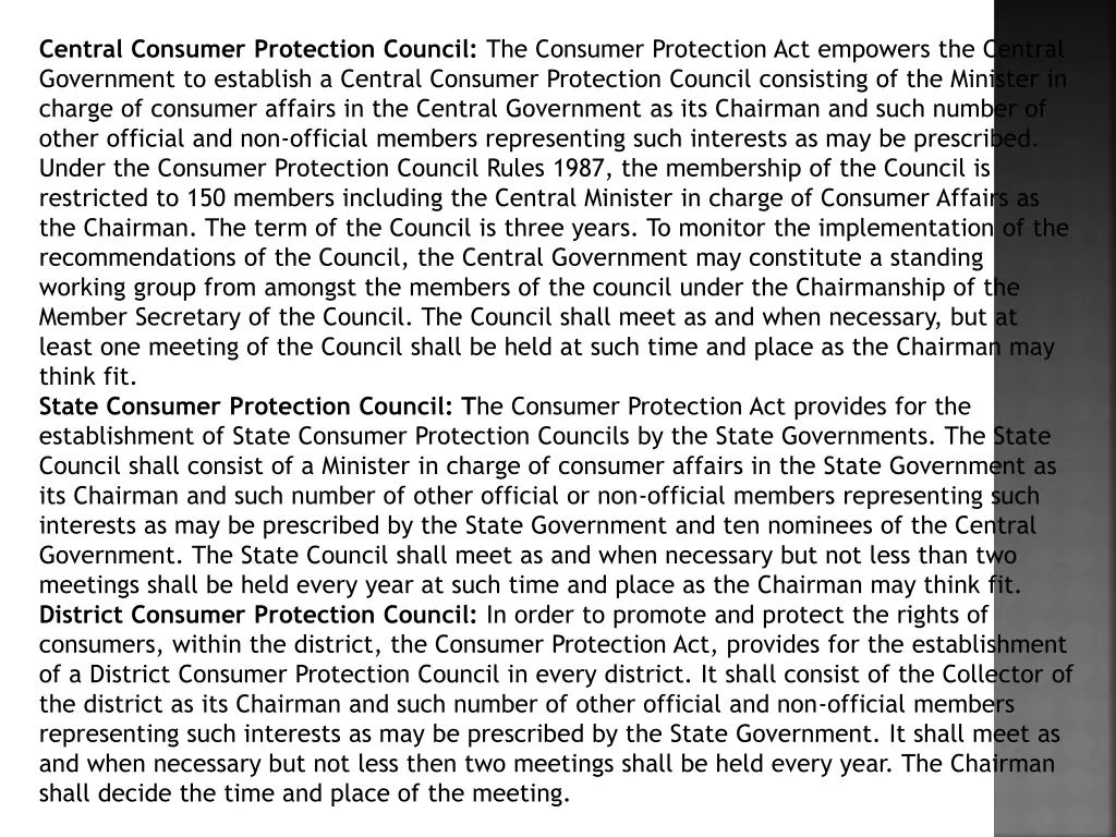 central consumer protection council the consumer