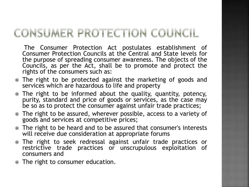 consumer protection council