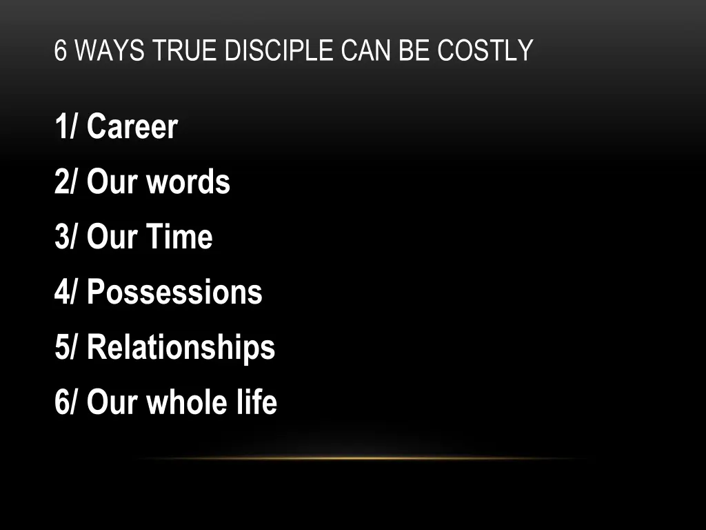 6 ways true disciple can be costly 1