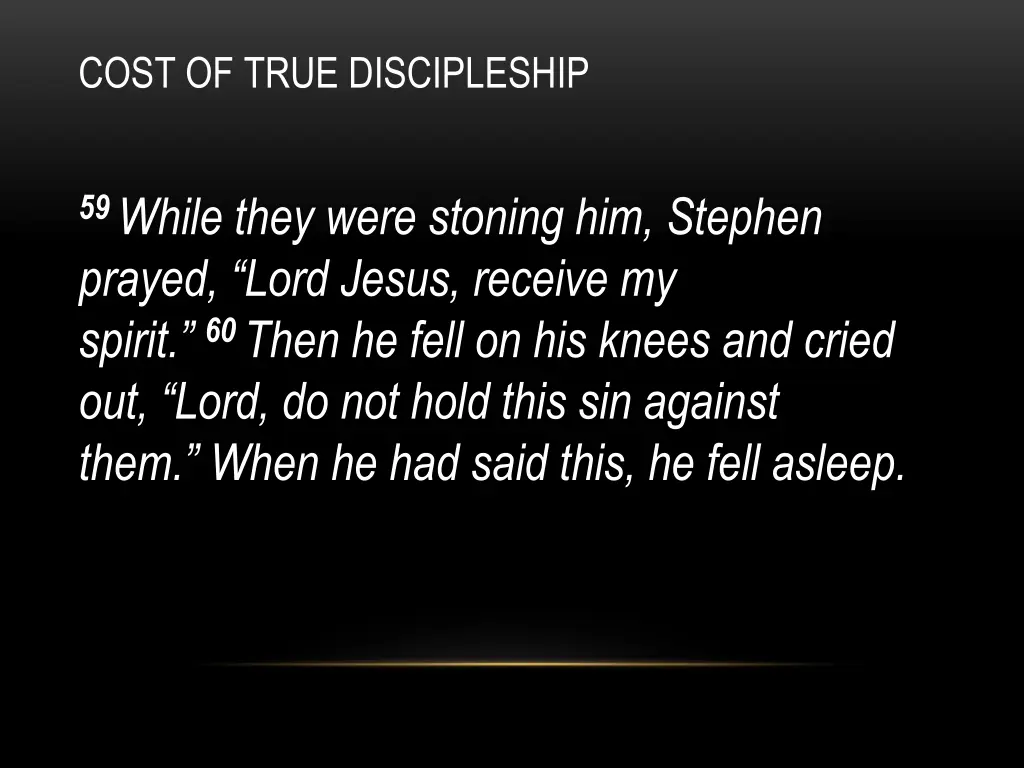 cost of true discipleship 9