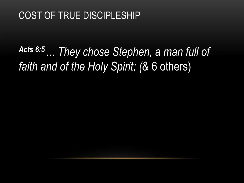 cost of true discipleship