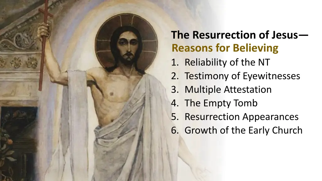 the resurrection of jesus reasons for believing 6