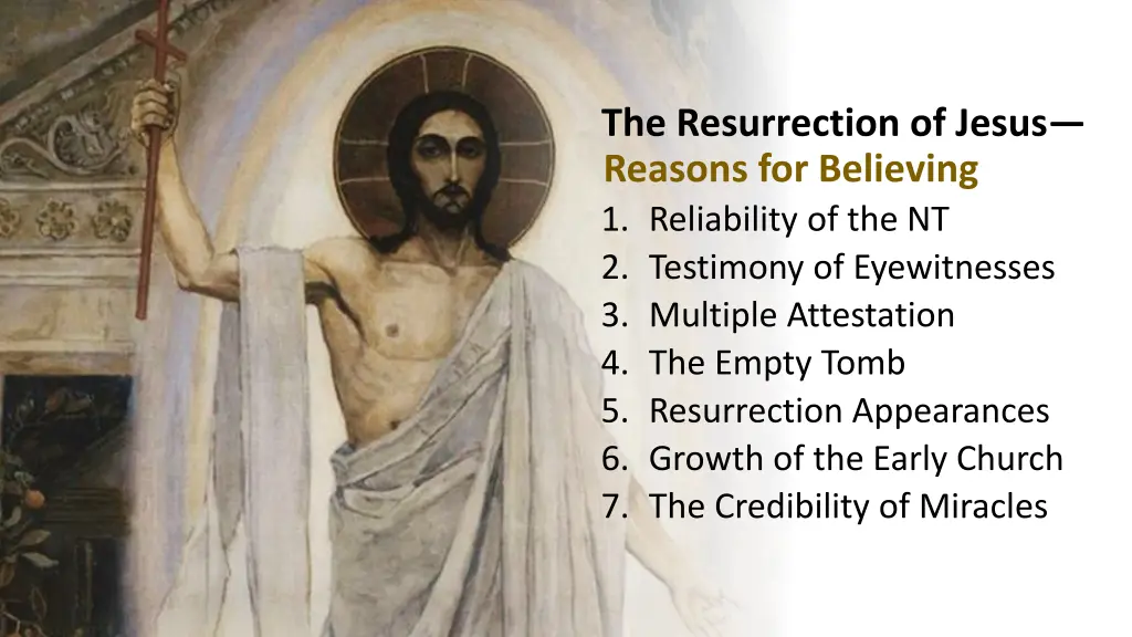 the resurrection of jesus reasons for believing 7