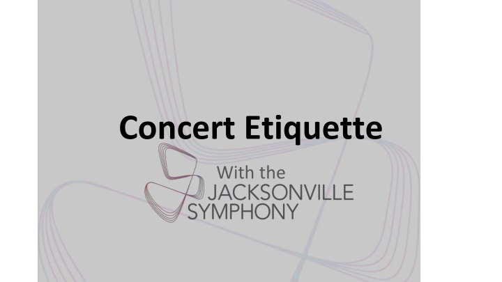 concert etiquette