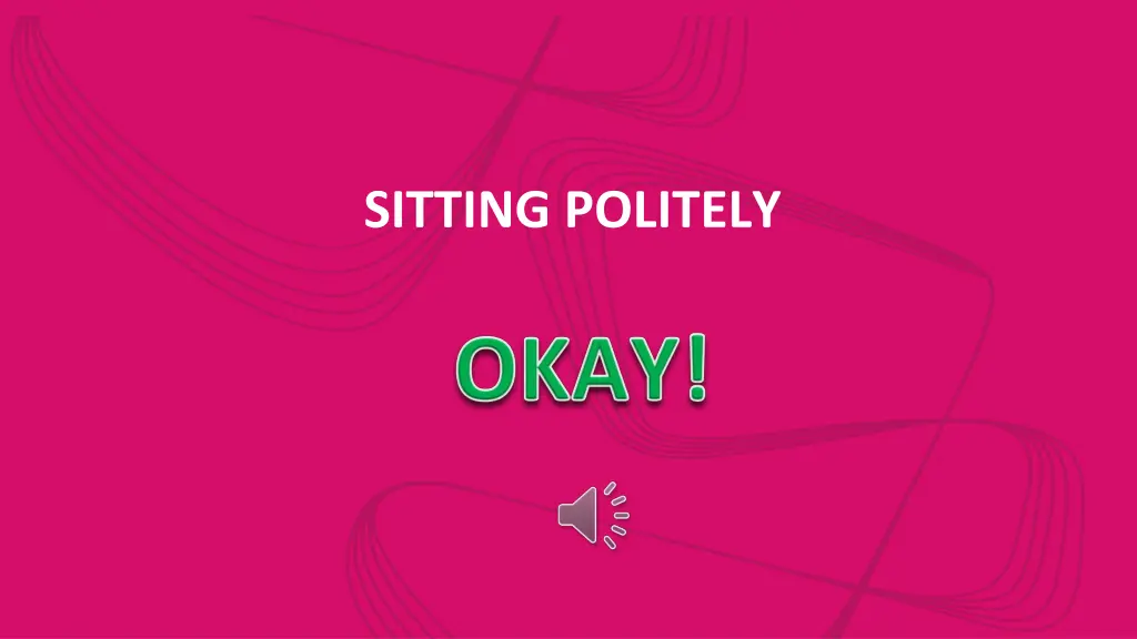 sitting politely