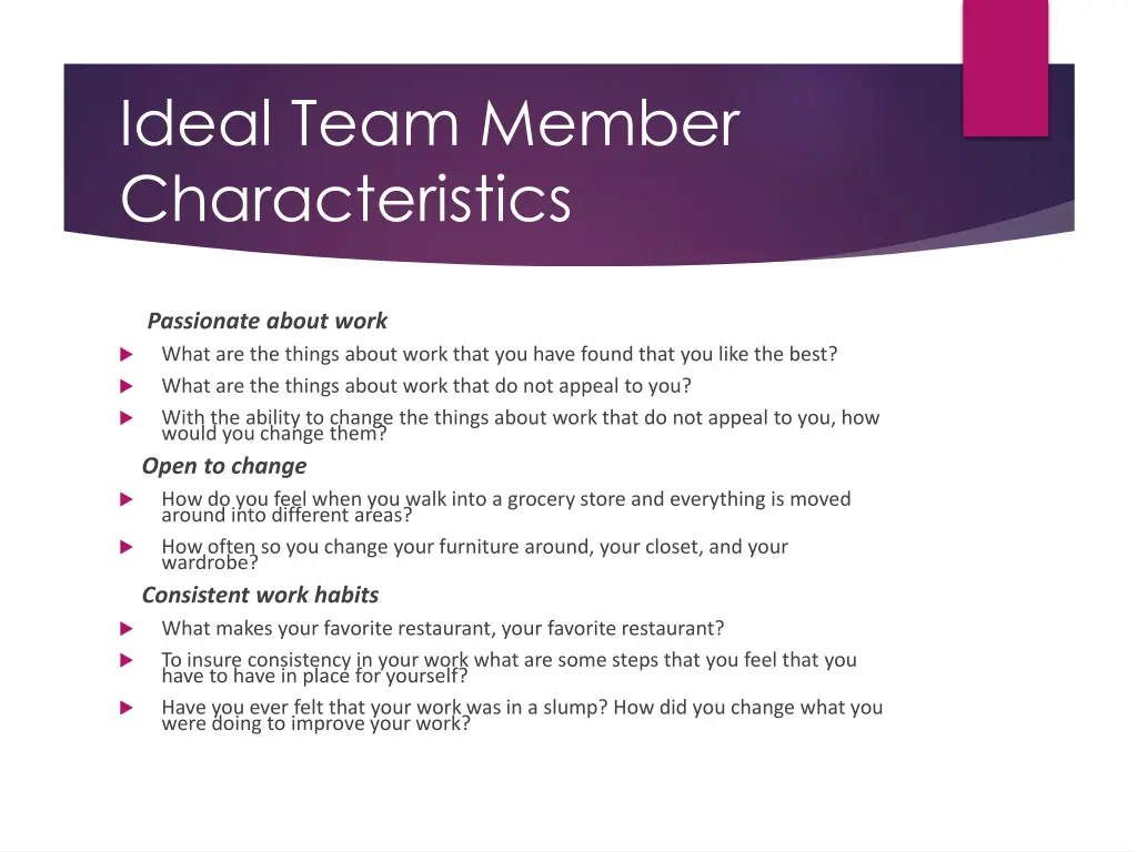 ideal team member characteristics 2