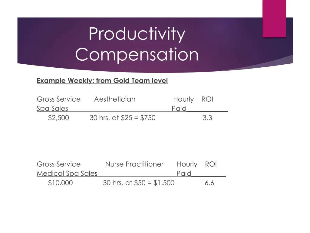 productivity compensation