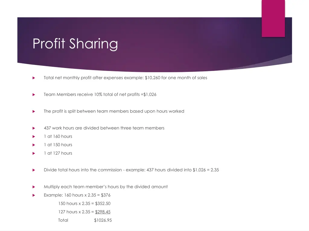 profit sharing