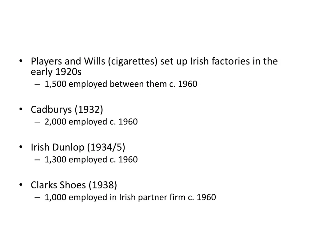 players and wills cigarettes set up irish