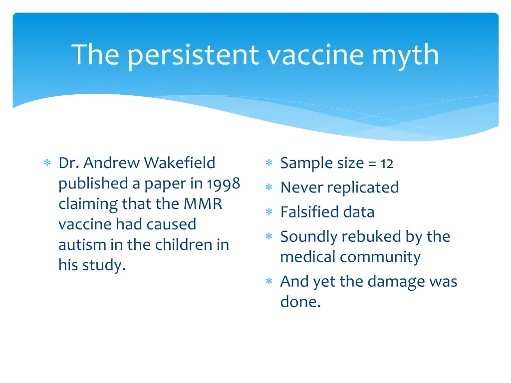 the persistent vaccine myth