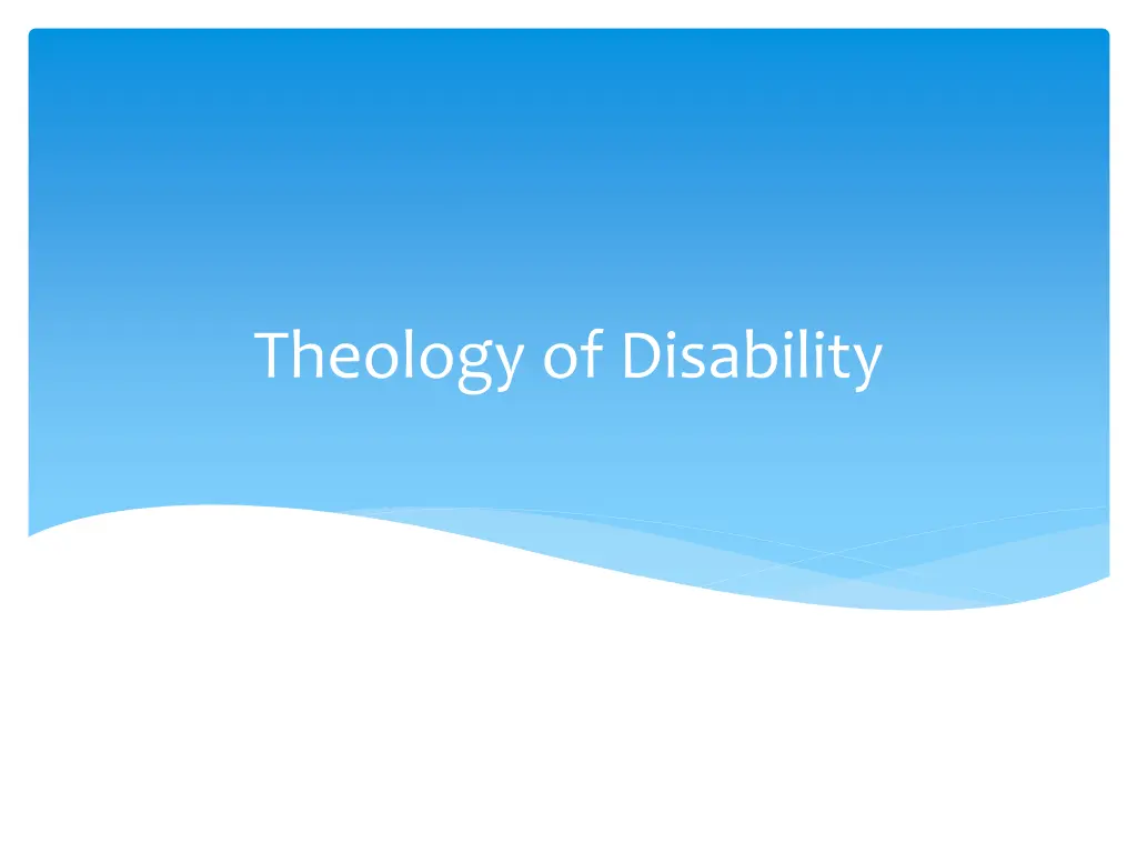 theology of disability