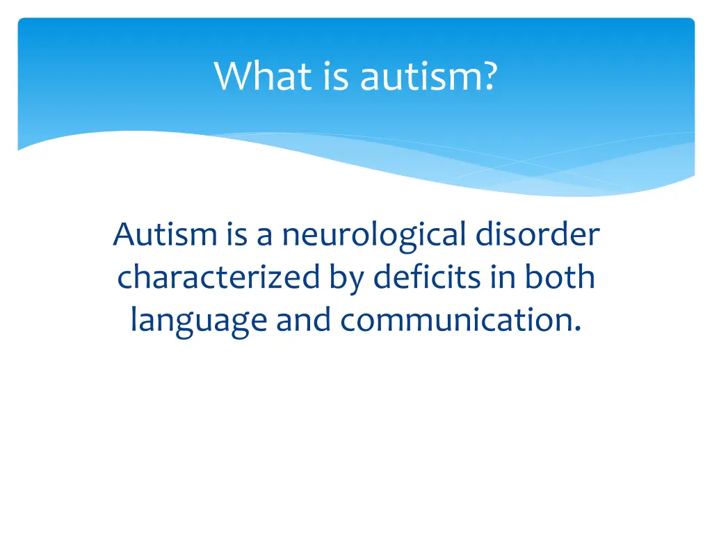 what is autism 1