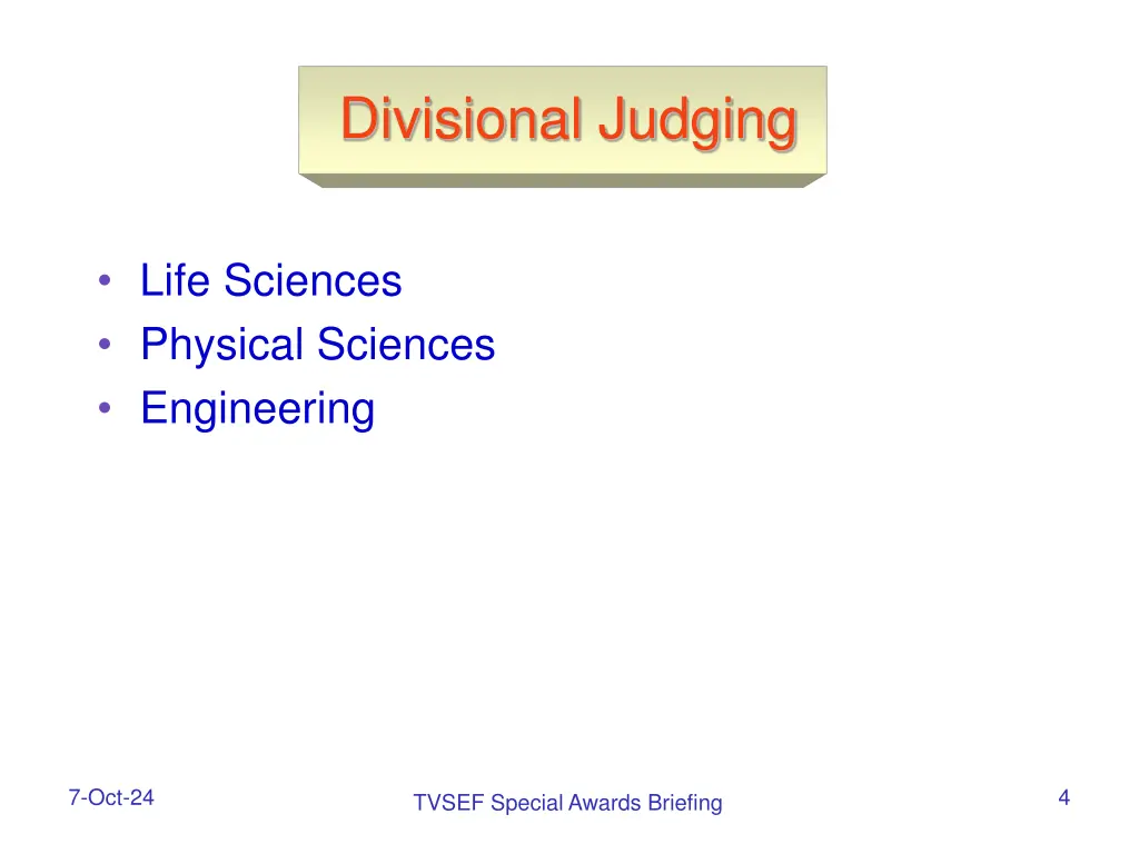 divisional judging