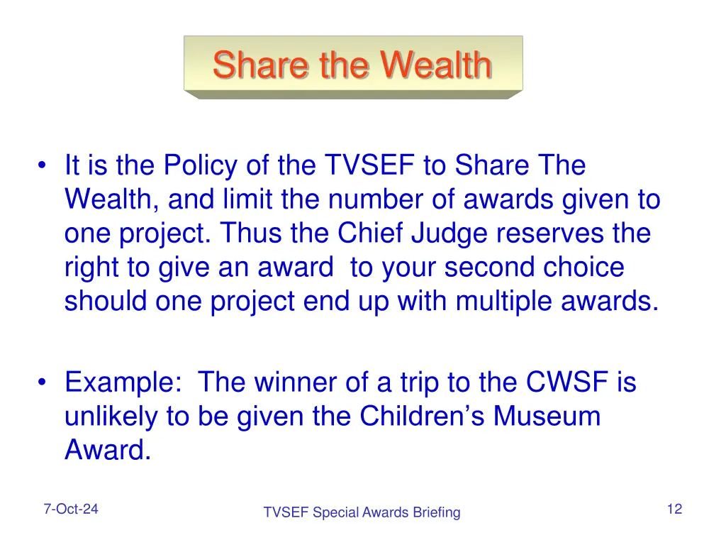 share the wealth