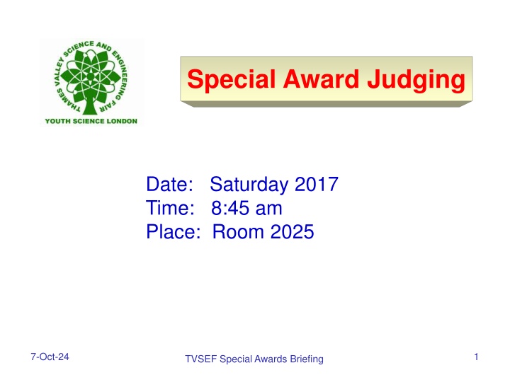 special award judging