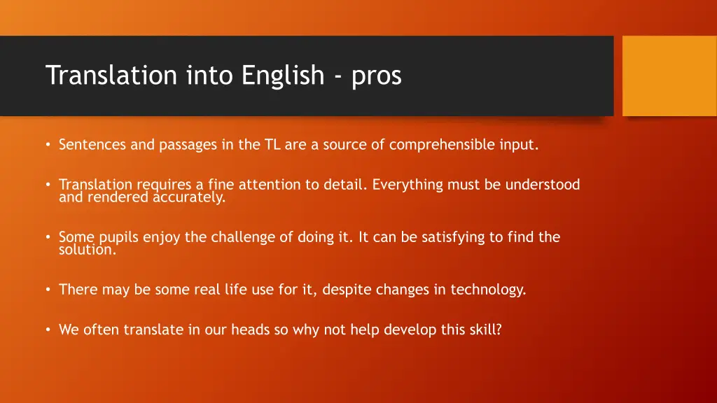 translation into english pros