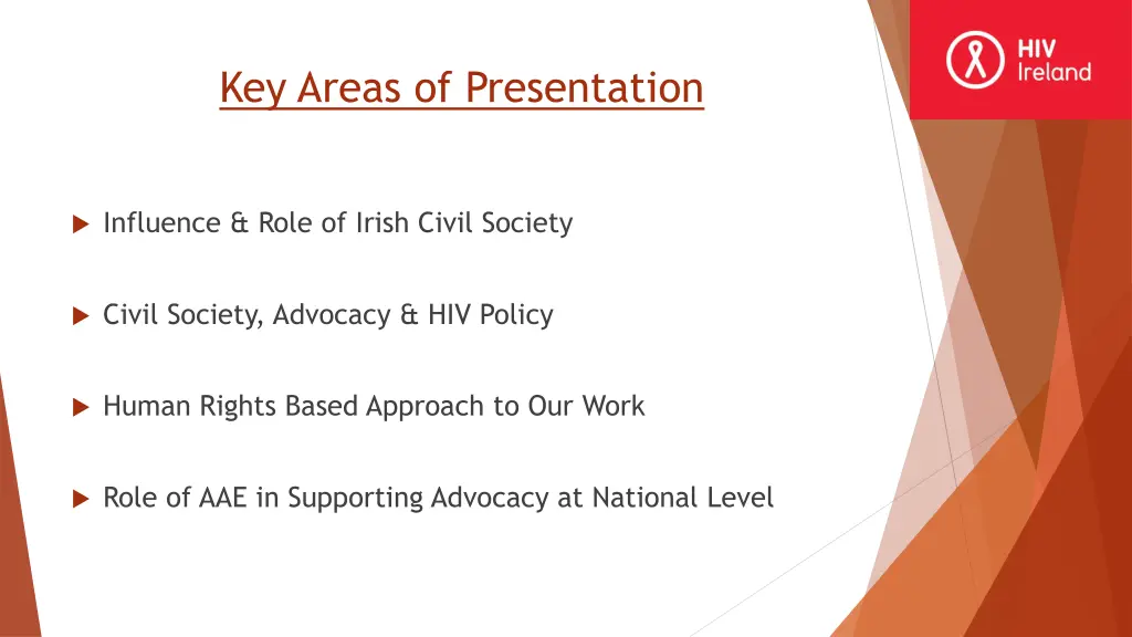 key areas of presentation