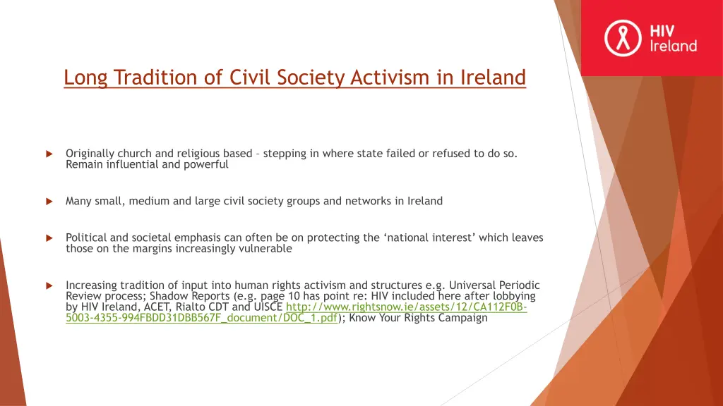 long tradition of civil society activism