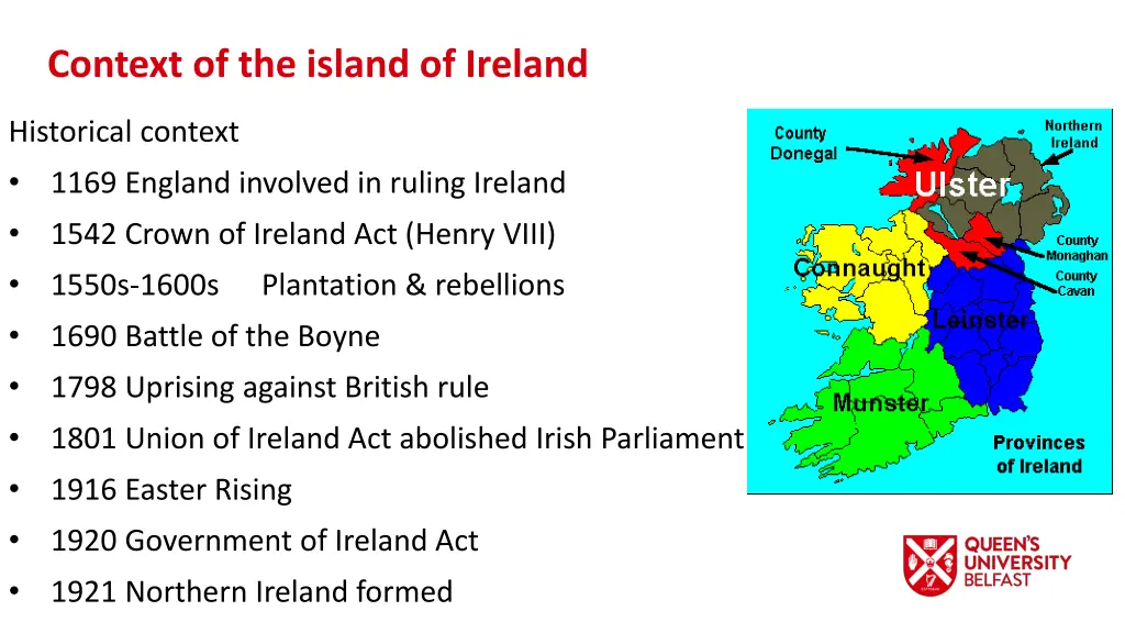 context of the island of ireland